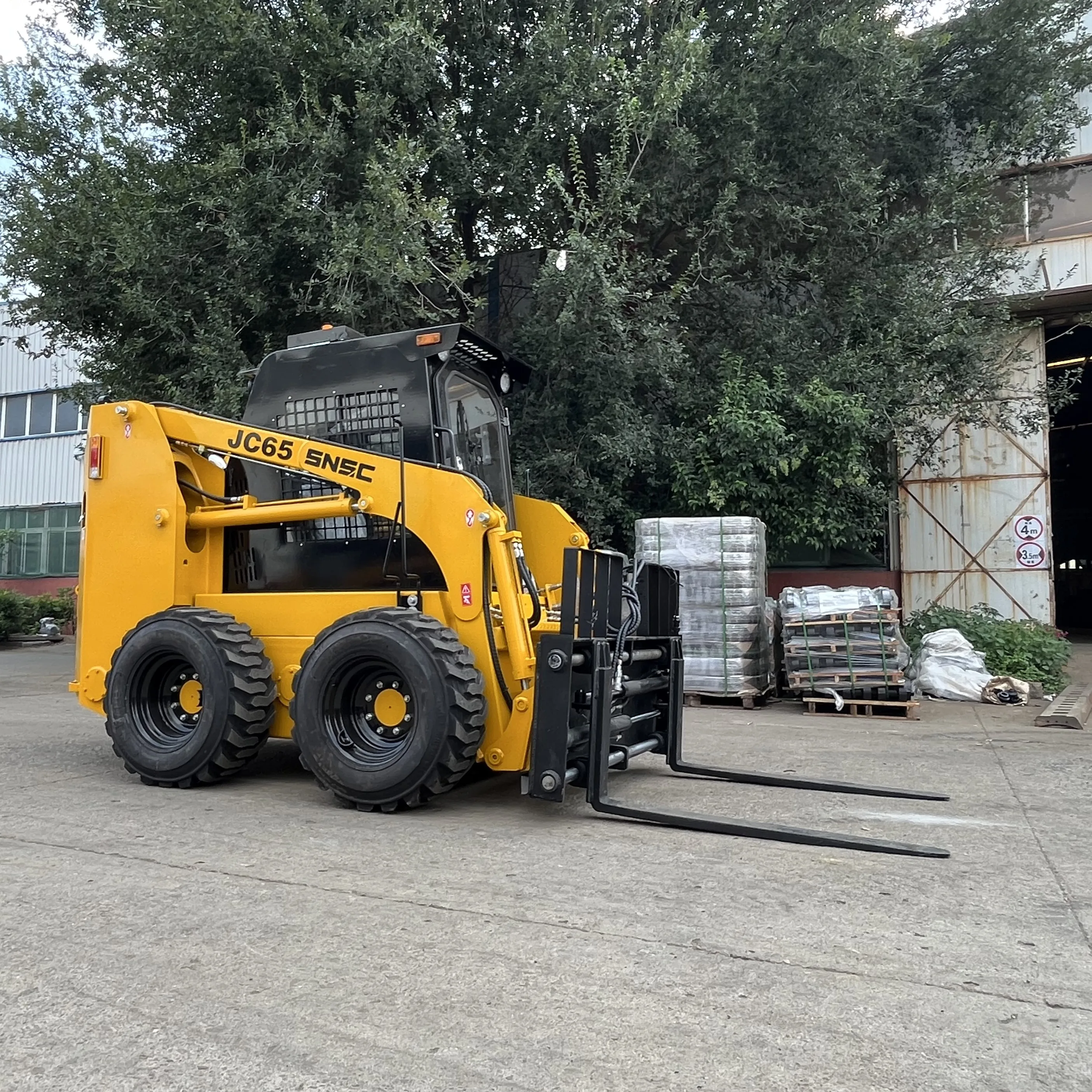 SNSC компактный колесный погрузчик с скользящим поворотом с двигателем EPA и Euro V