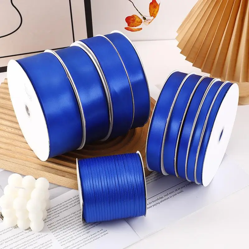 OEM 100 Yard Double Face Plain  9mm 15 mm  25mm 38mm 50mm 100% Polyester Silk Satin Ribbons Cake Florist Bouquet ribbon