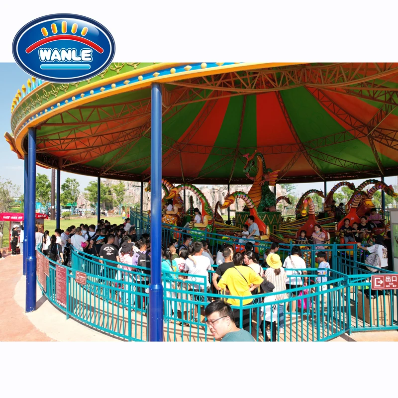 Wanle Cheap Price Kids Games Amusement Rides Trailer Mounted Rotating Dinosaur