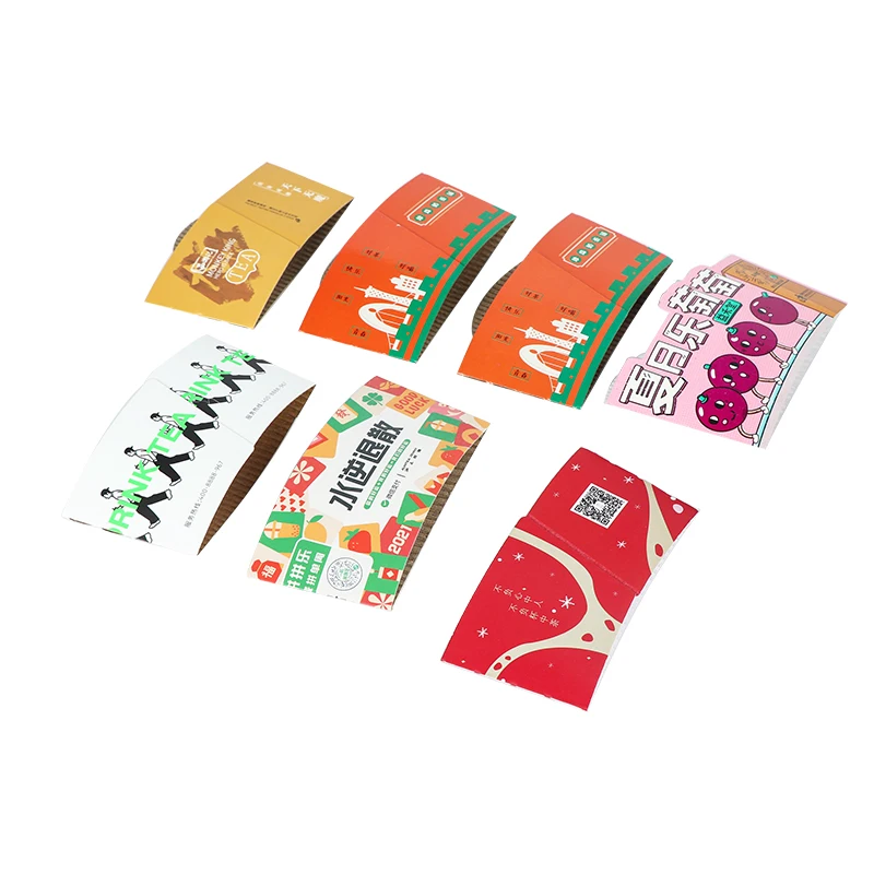 Disposable Coffee Cup Sleeves for 10oz 12oz 16 oz Protective Corrugated Cup Sleeve Brown For Hot Cold Beverage Drinking Cup