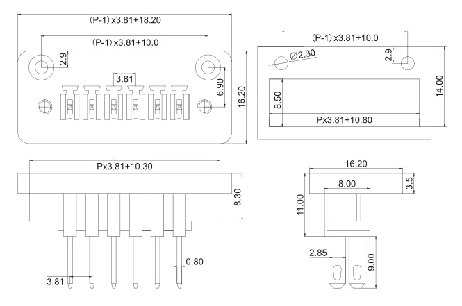15EDG 3 81 мм 6P 15edgwb XK15EDGKDM Шаг Клеммник разъем для шкафа