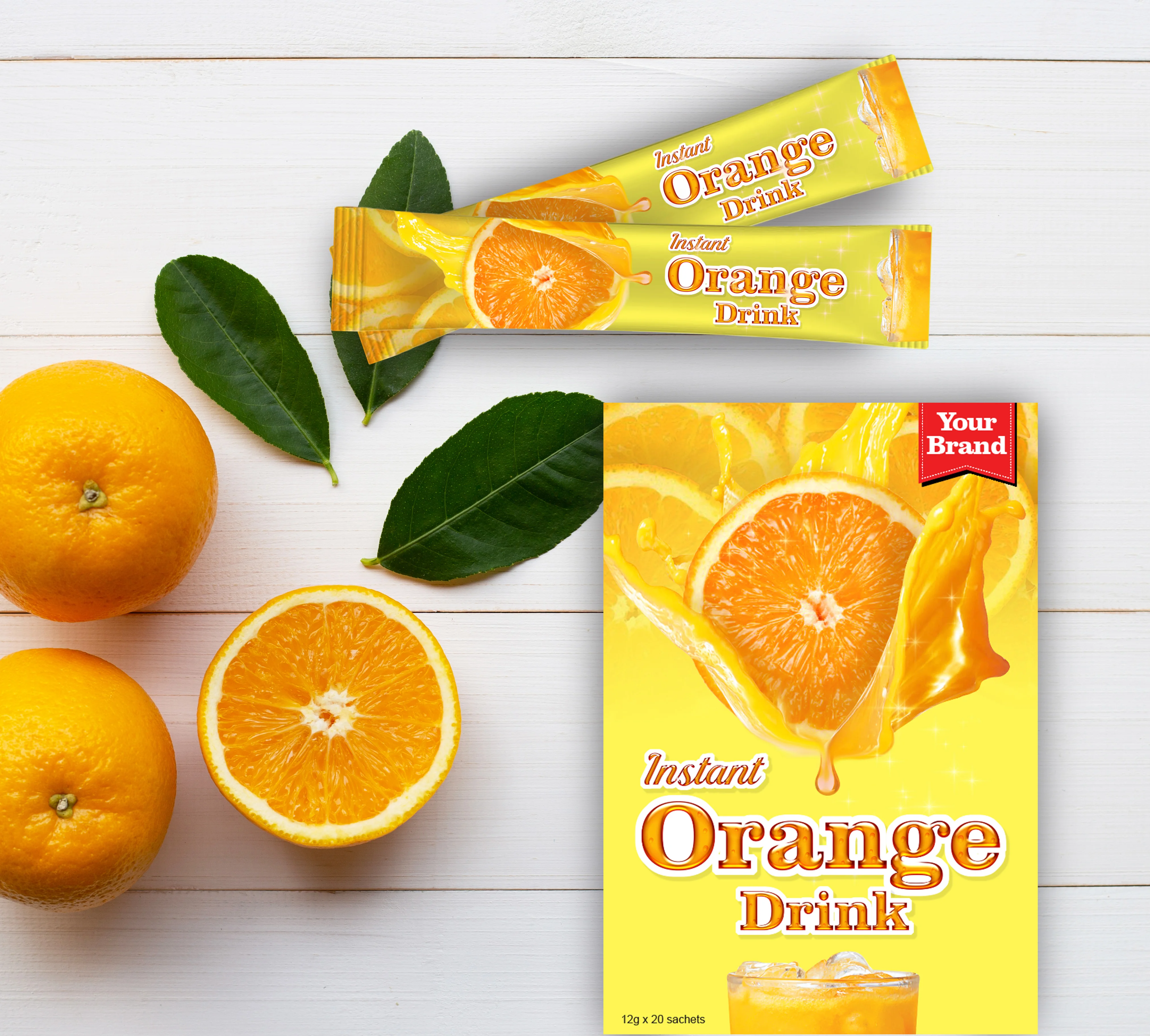 Best Seller Vitamin C Orange Drink Sachet Packed in Box Boost Immunity of Children and Adults Increase Energy High Antioxidant