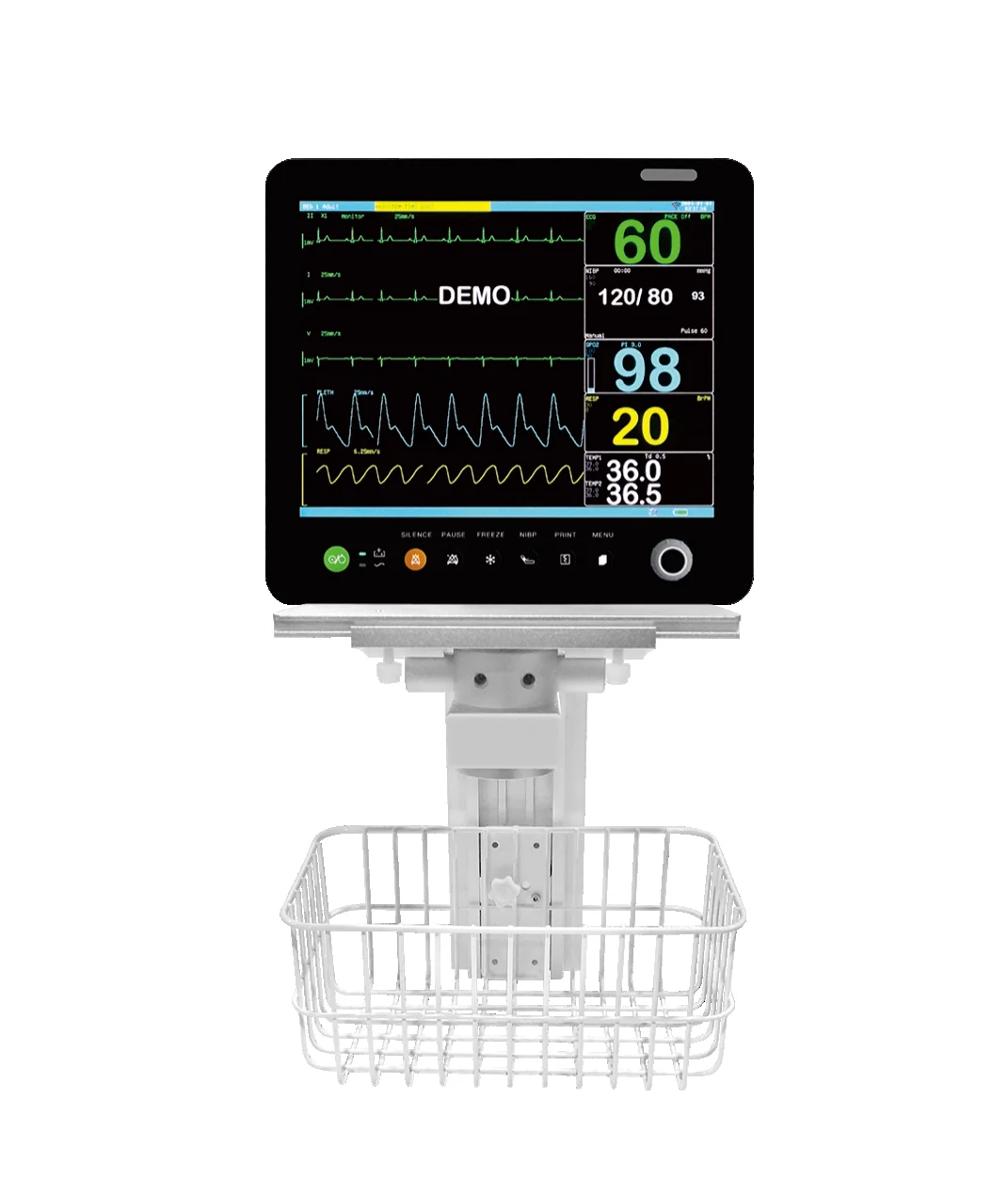 15 Inch High Quality ICU Multiparameter Patient Monitor hospital portable vital sign monitor Human Multi-parameter SIN-SPM05