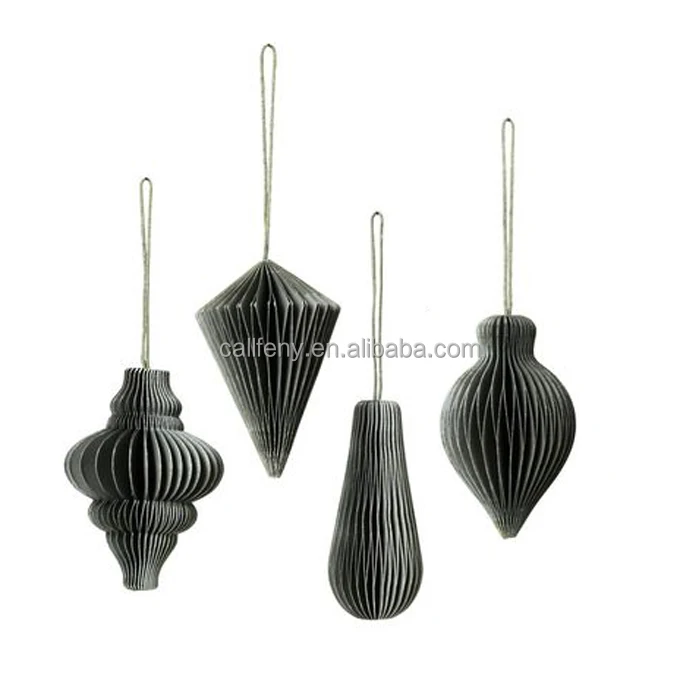 Set/4 Christmas ornaments different size honeycomb ornaments  Christmas tree hanging decoration