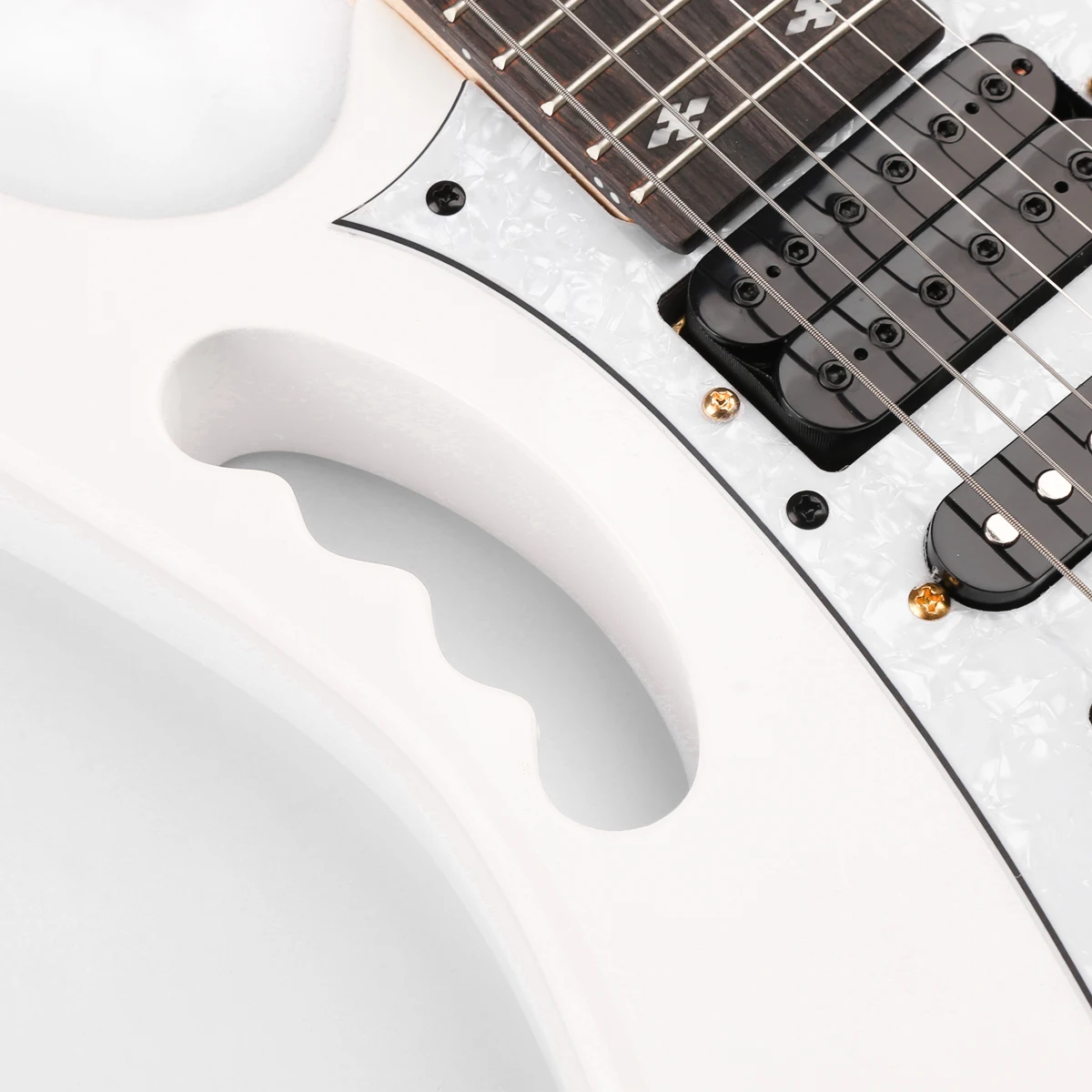 GECKO GE-501WH OEM Stringed Instruments Basswood Electric Guitar White Guitar Electric Steve Vai 6 Strings Electric Guitar