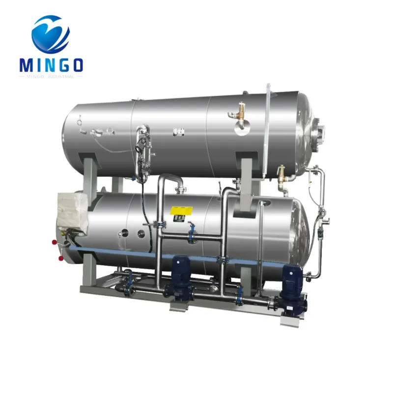 
Double layer water immersion retort can sterilizer autoclave 