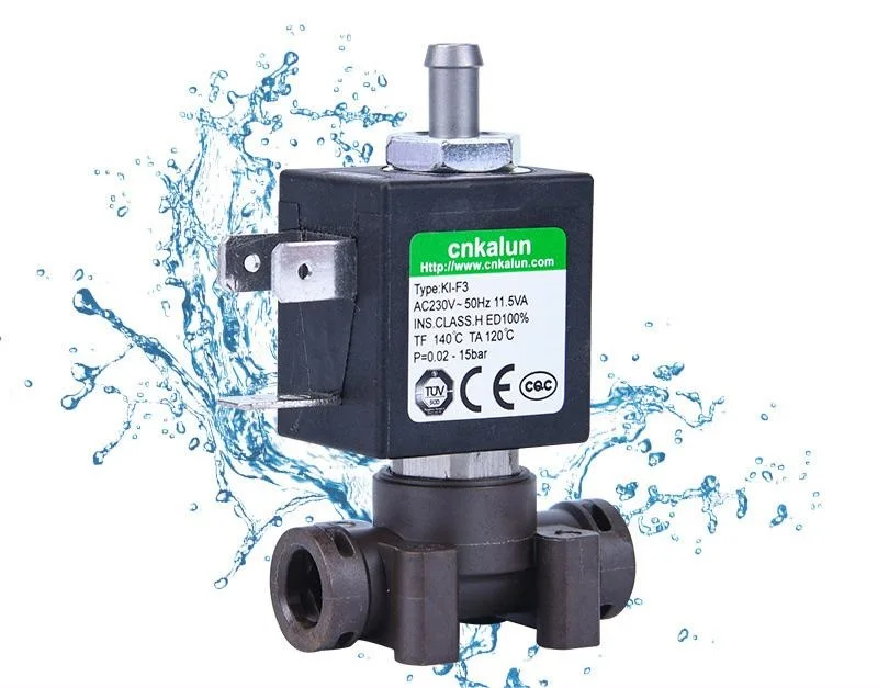 Factory Direct sale KL-F3 Normally Closed Plastic 220v 24v Dc 12v DC Voltage Clip on connection Water Solenoid Valve