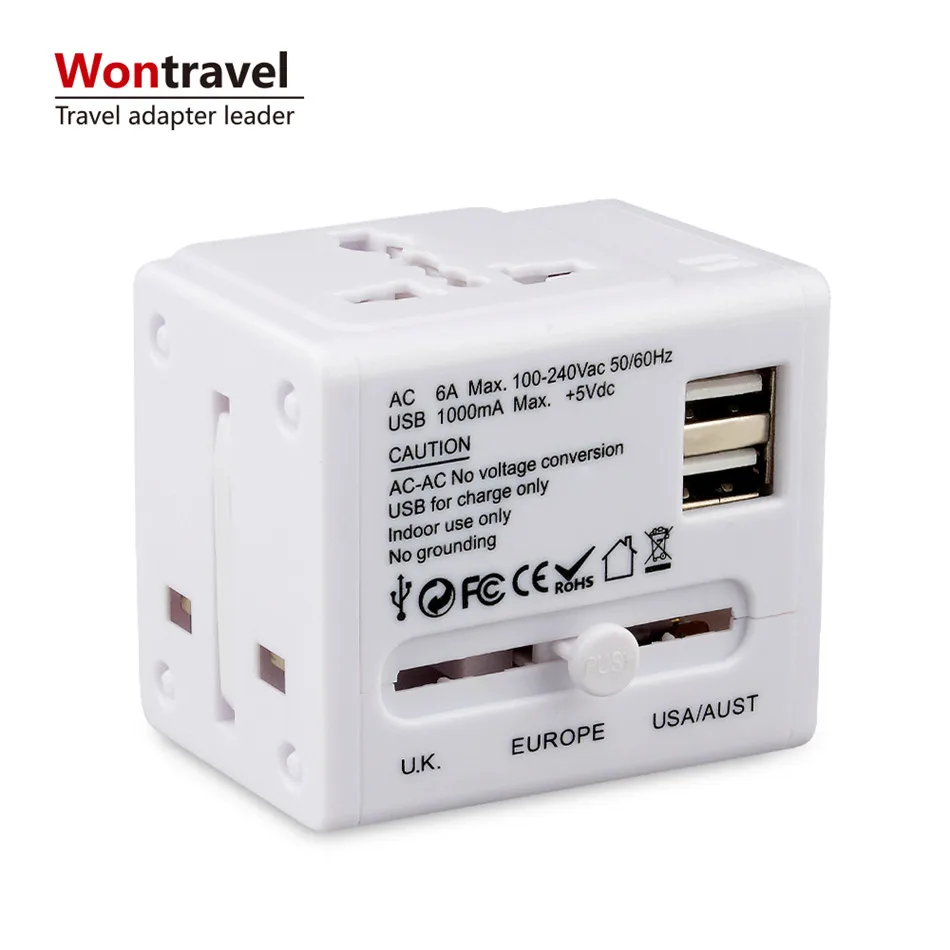 Smart Электрический Пункт портативный 2usb Путешествия адаптер Великобритании AU США ЕС multi plug 3 булавки конвертер