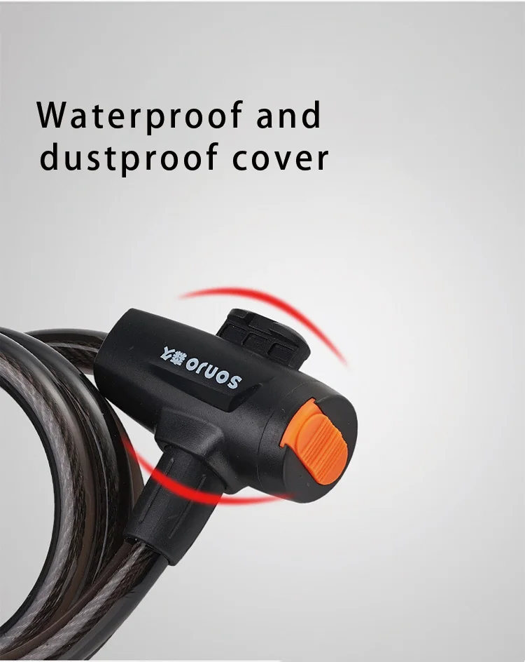 High Quality Factory Direct Security System Bicycle Cable Bike Lock for bike