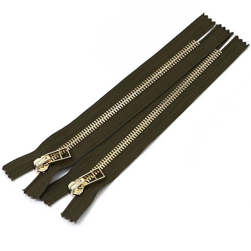 Wholesale #3 #5 #7 #8 #10 personalized metallic zipper close end metal zipper double metal zippers