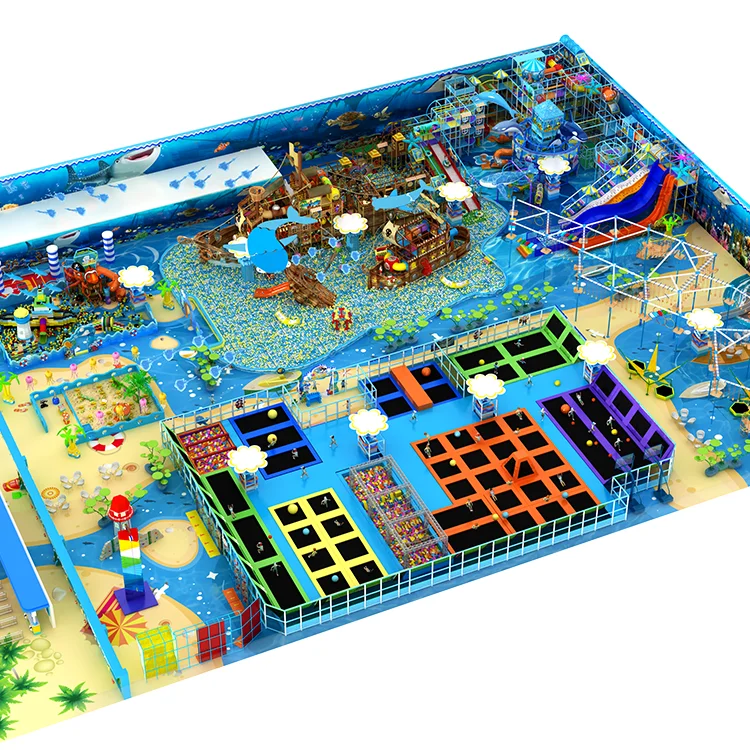 Play center sports Indoor Playground Trampoline For Sale