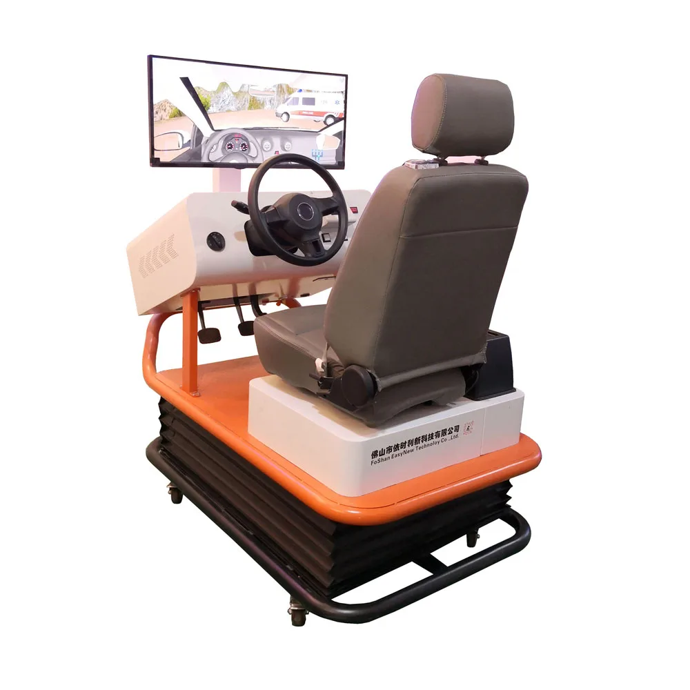 Three degree of freedom platform car driving school simulator