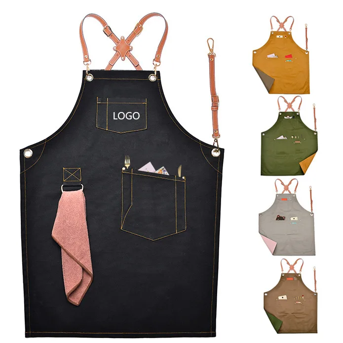 Cowboy apron printing barber milk tea shop coffee shop catering baking fashion apron
