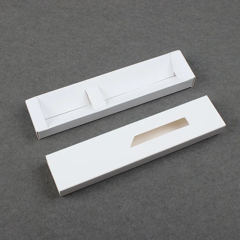 Wholesale simple pen case with a cover at both ends Cheap kraft paper simple pen packaging promotional all-purpose pen case