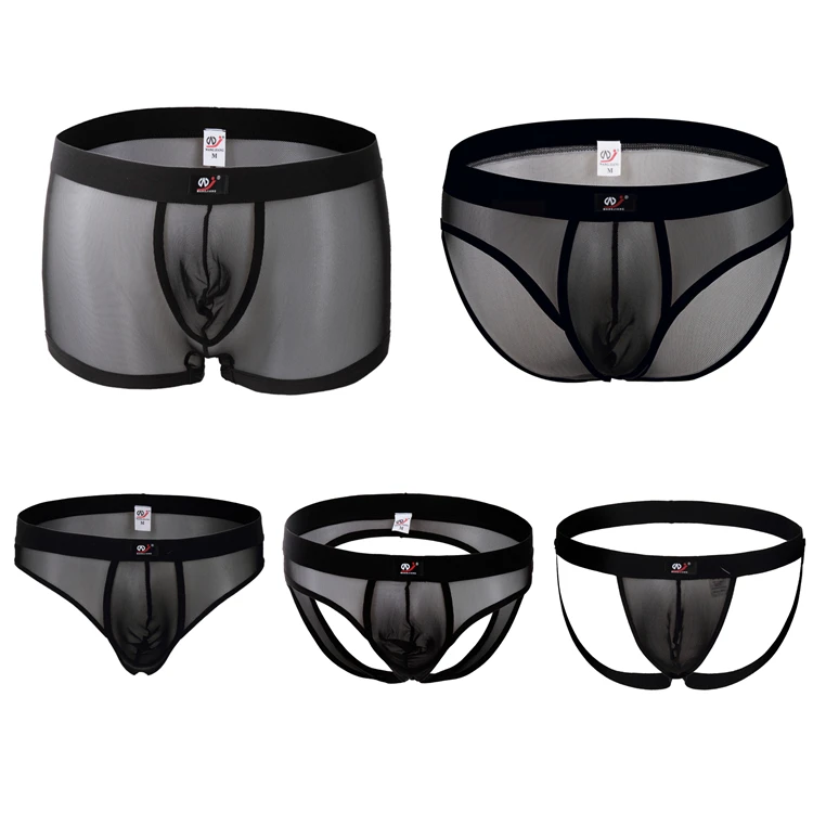 Transparent OEM ODM factory manufacturing custom briefs mens underwear