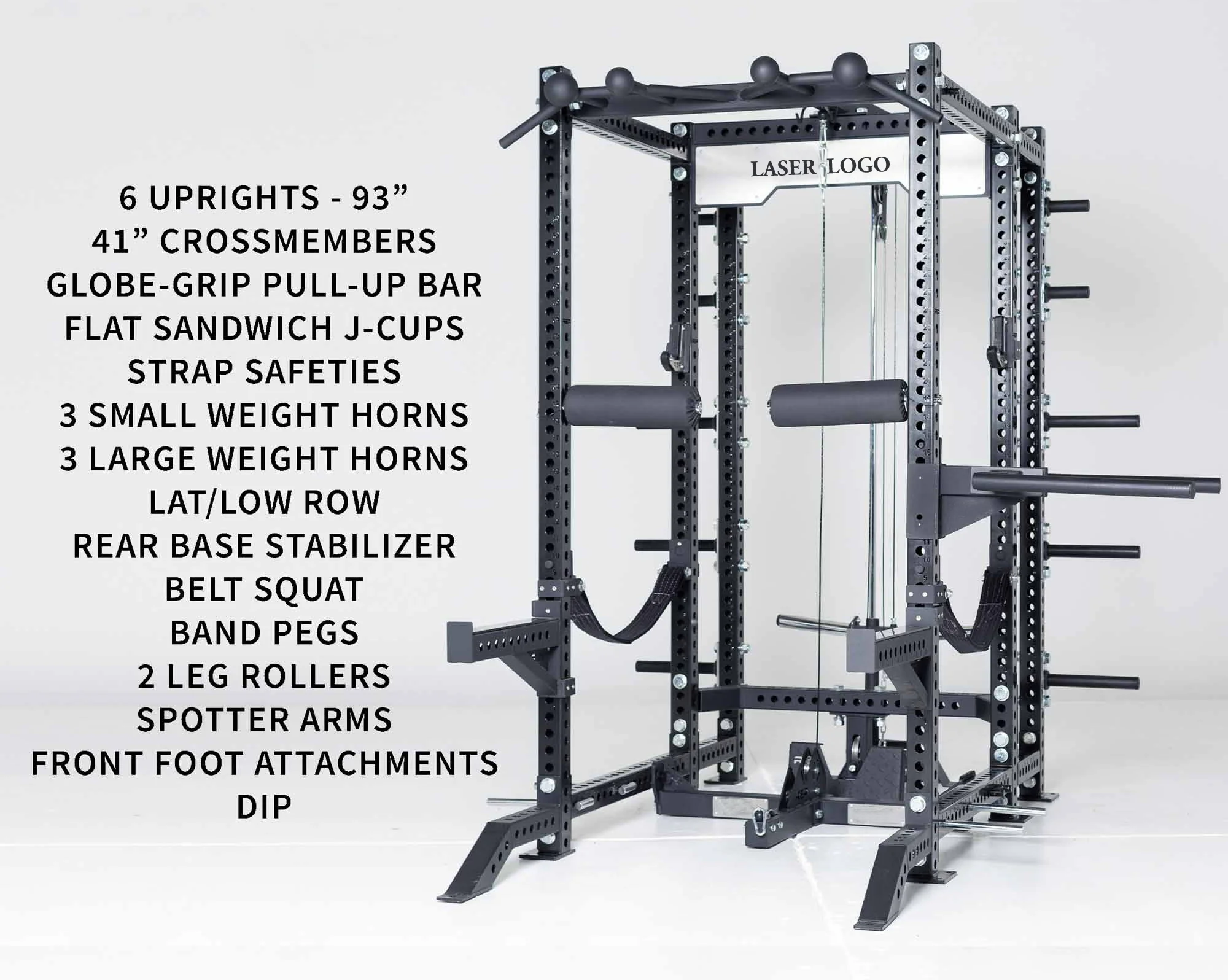 Heavy-duty 3x3  11-gauge power rack