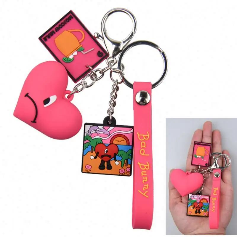 Creative Comic Soft Pvc Keyring Anime Character Key Chain Cute Cartoon 3D Figure Rubber Hedgehog Sonic Keychain