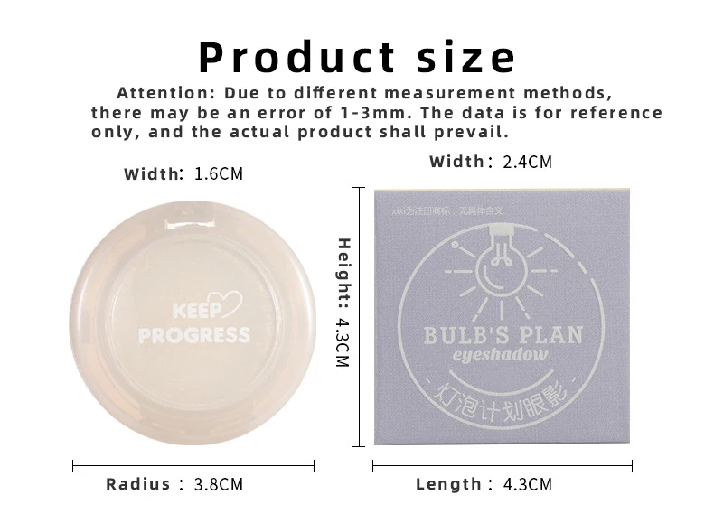 OEM Cosmetic Monochrome eyeshadow pearlescent burst sparkl brightening highlighter lying silkworm stage makeup eyeshadow palette