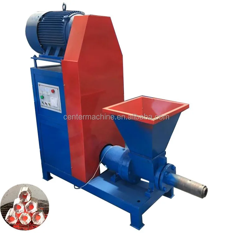 Chia New Type Extruder Compress Rice Husk Wood Coconut Shell Sawdust Briquette Charcoal Making Machine