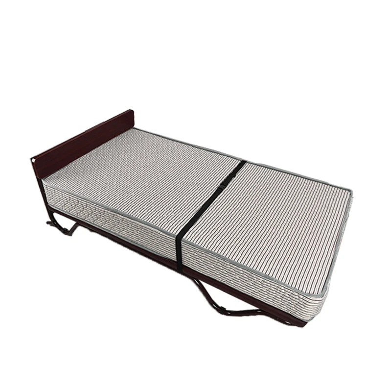 Hotel Folding Bed Simple Single King Size Upright Spring Extra Bed With Thickened Iron Pipe Iron Frame Vertical Bed