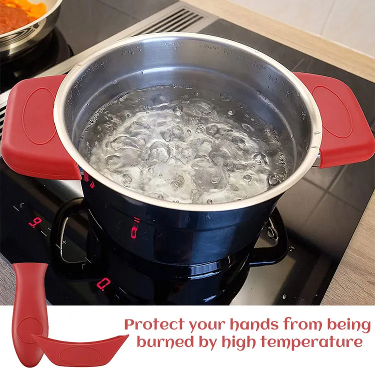 Hot Selling Non-Slip Basics Silicone Hot Skillet Handle Cover Holder Silicone Pot Handle Holders