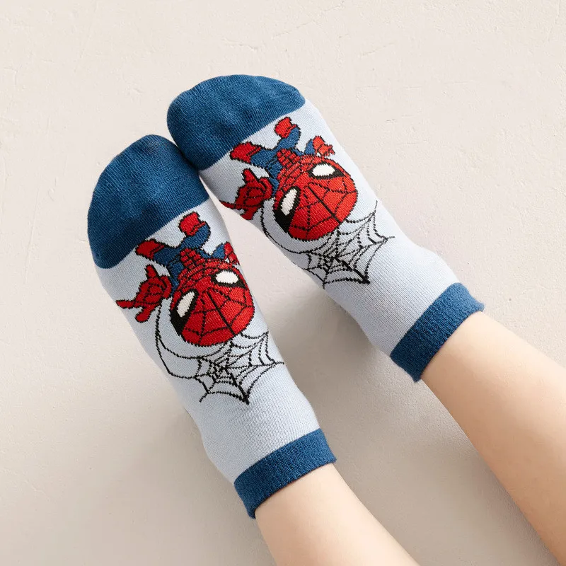 Wholesale Baby Socks 5 Pack Girl Boy Soft Superhero Infant Combed Cotton Cartoon Kids Child Children Cute Sock