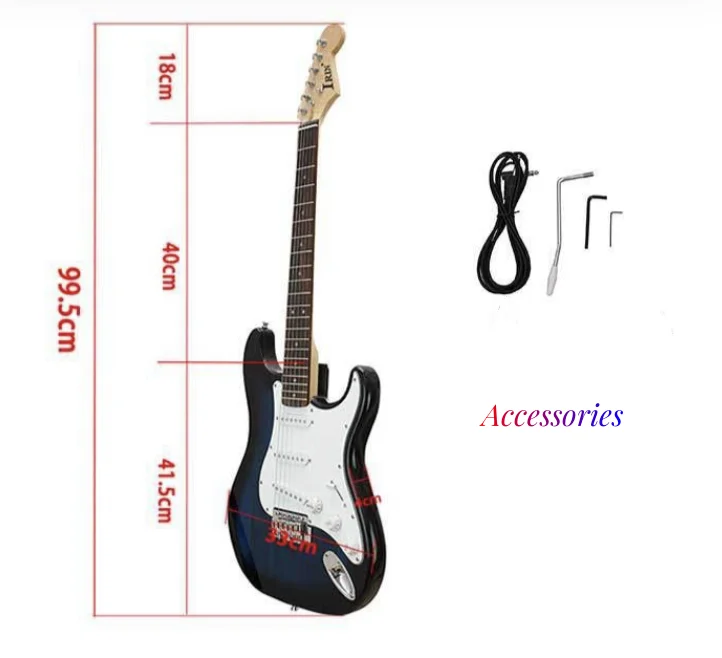 JELO IY-1 39 inch cheapest classical electric Guitar For Beginners Guitarra  with case bag guitar  strap  picks