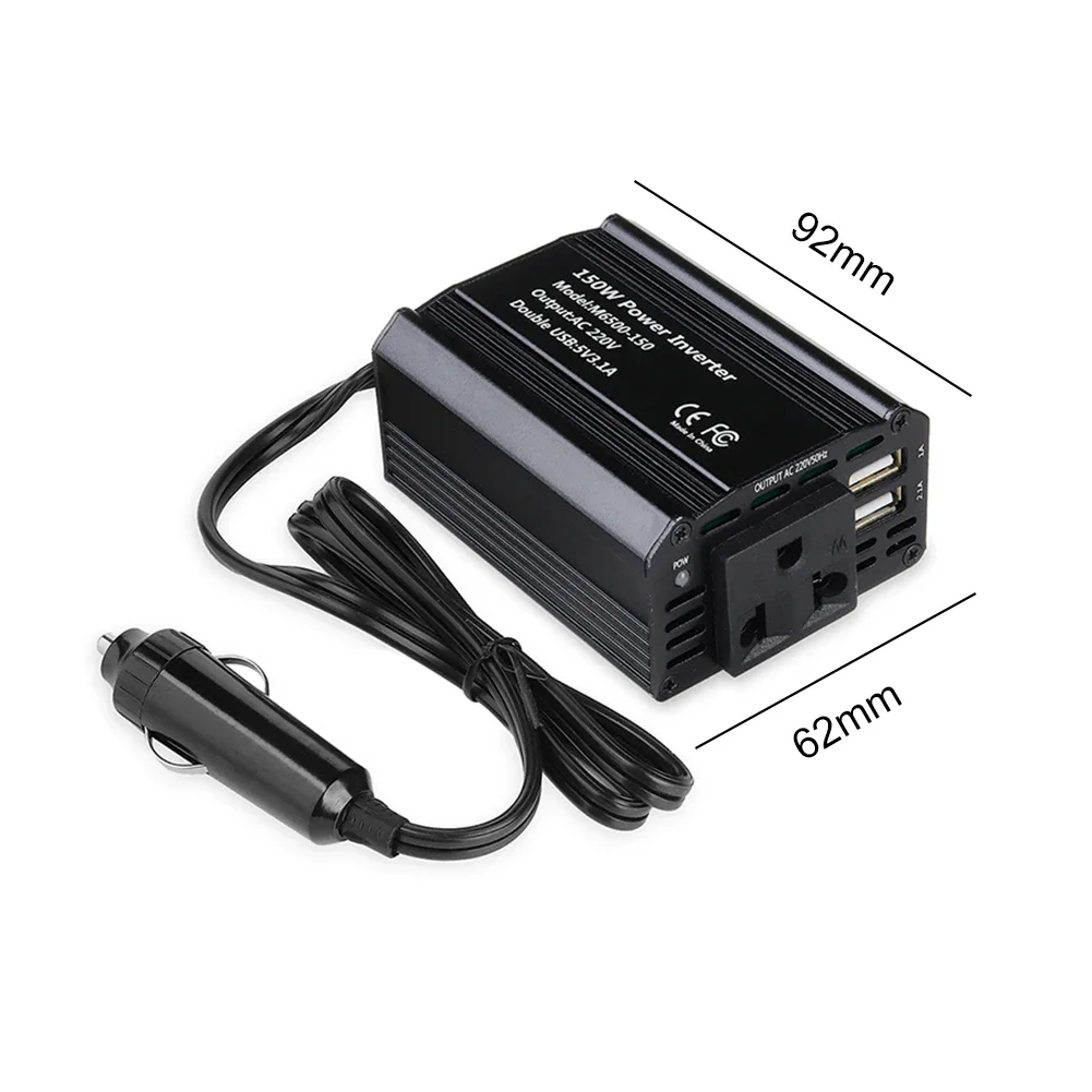 DC 12V to 220V AC 300W DC to AC Power Converter Automatic Transformer With EU Socket Dual USB Car Adapter Dropsh Car Inverter