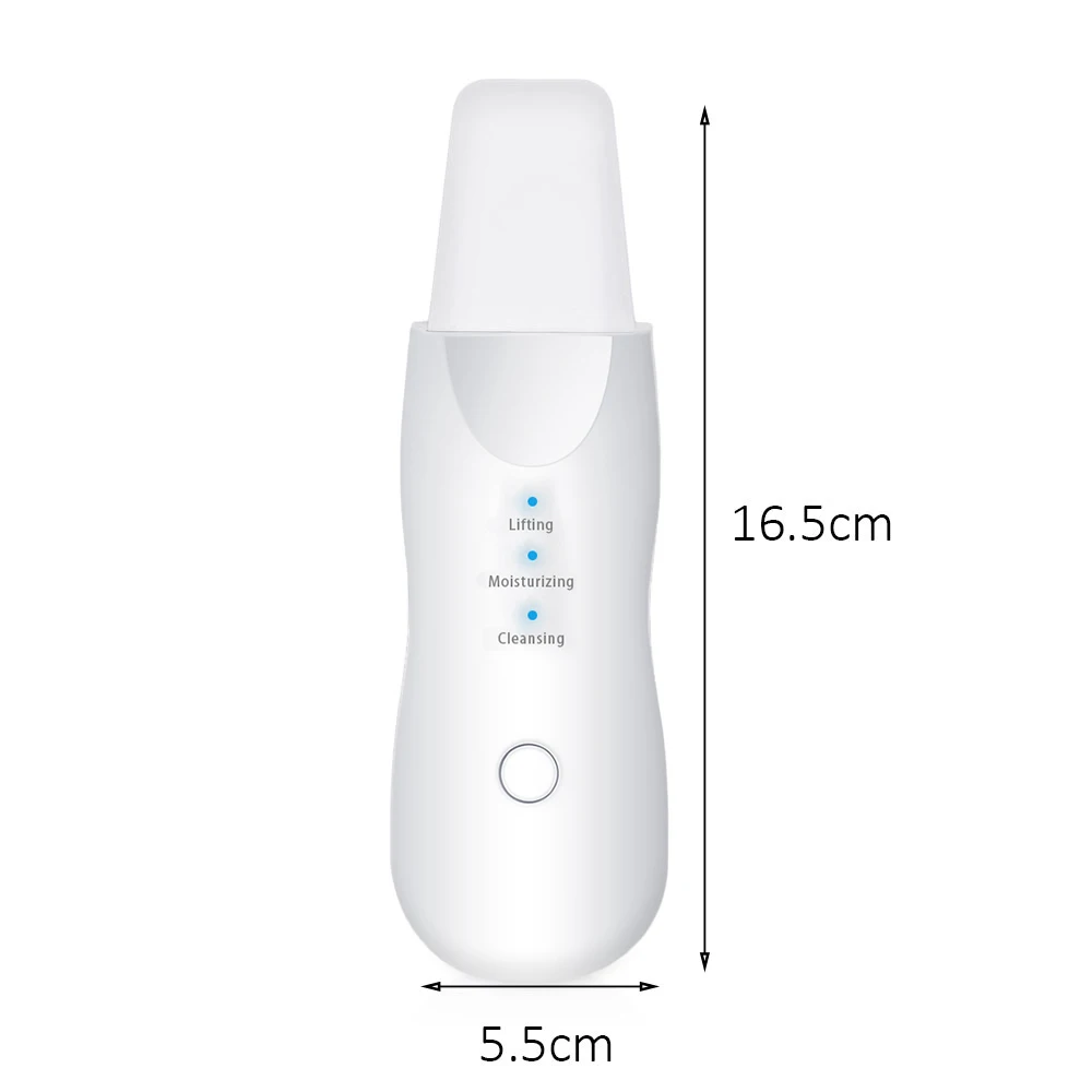 Ultrasonic Facial Spatula Skin Scrubber Beauty Cleaning Care Peeling Deep Blackhead Dead Electric Skin Scrubber