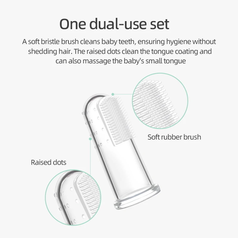 Silicone Finger Protect Gums 360 Degrees Surround Brush Soft Finger Brush Toothbrush Kids Teeth Care