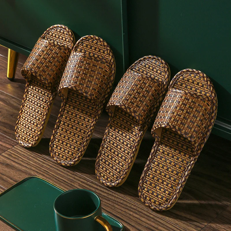 Custom High Quality Hotel Guest Slides Anti Slip On Unisex Flat Indoor Open Toe House Breathable Wholesaler Spa Slippers