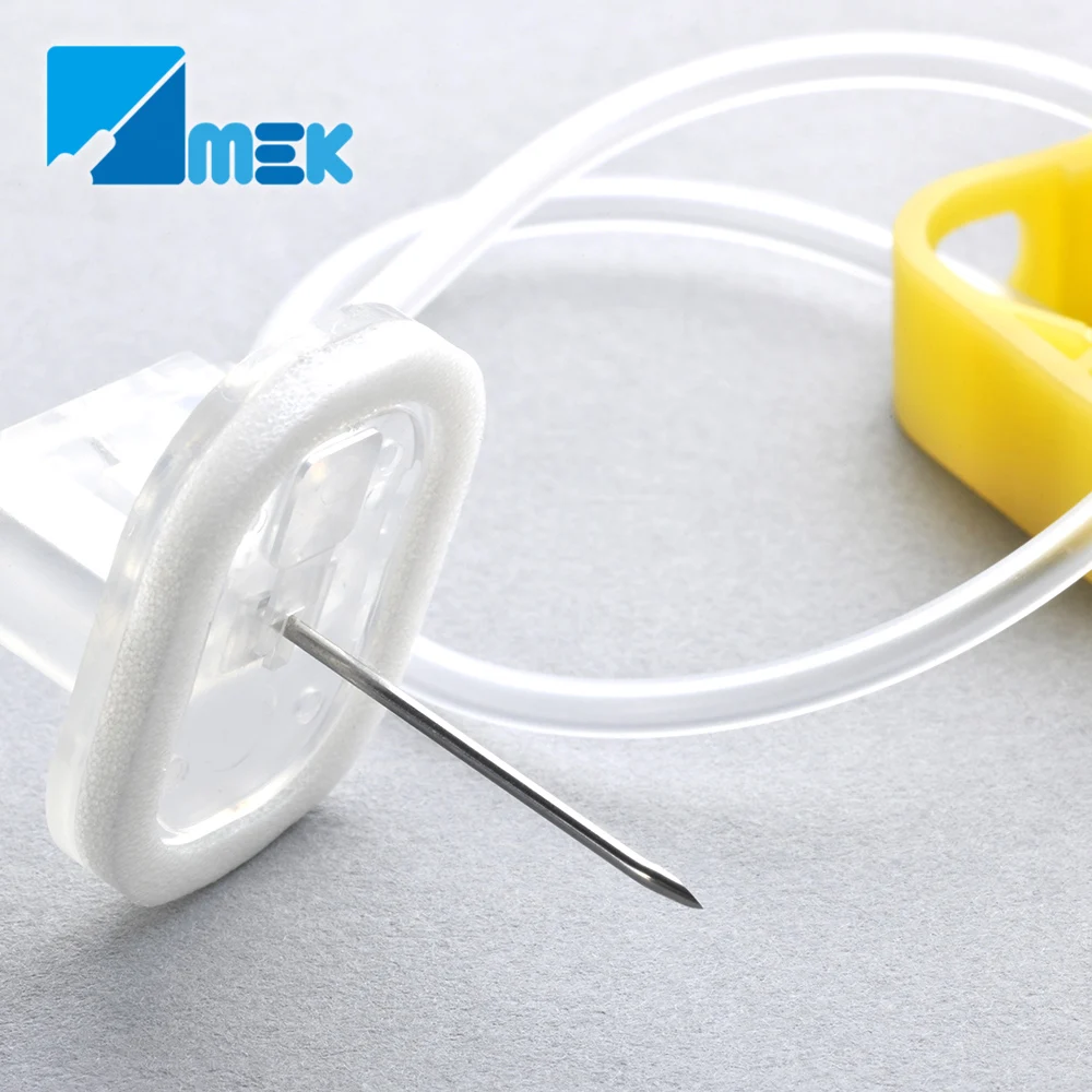 19G 20G 21G 22G safety huber needle 90 degree Non coring huber needle with CE ISO MDSAP