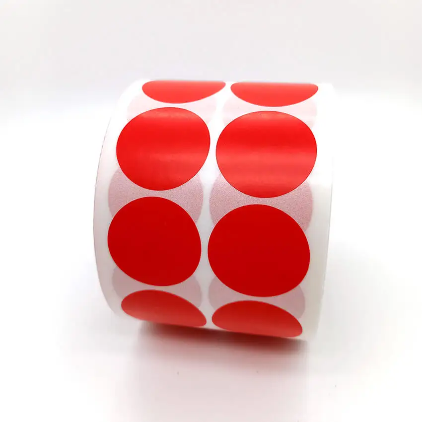 ODM&OEM Customized Any Color Waterproof 0.59X0.59 Thermal barcode printer sticker Red  label roll