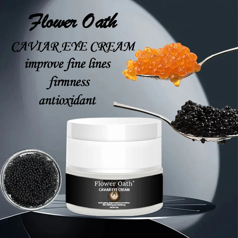 Flower Oath Removal Dark Circle Anti Wrinkle Anti Aging Caviar Firming Brightening Eye Care Wrinkle Circle And Puffiness Cream