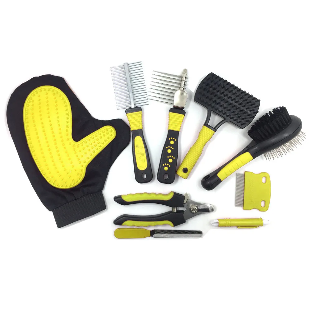 7 in 1 Professional Pet Grooming Kit Care Box Nail Trimming with File,Slicker Brush,Deshedding Tool,Comb,Undercoat Rake