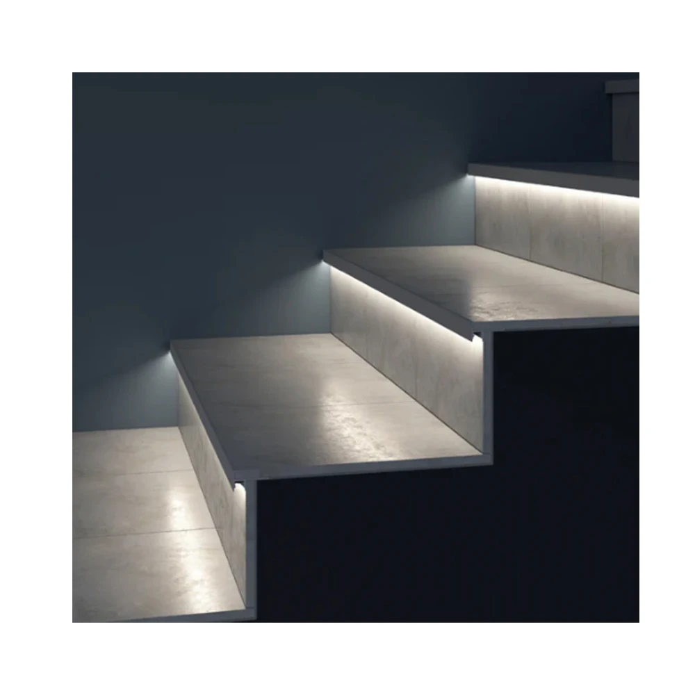 Hot Popular Indoor Curved Stair LED Lights Step Stairs Metal Stringer Staircase