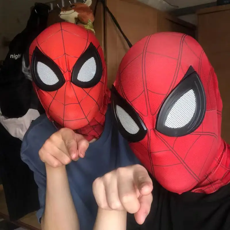 Spider-Man hero expedition headgear pvc mask Marvel Comics Halloween movie black Spider-Man battle suit
