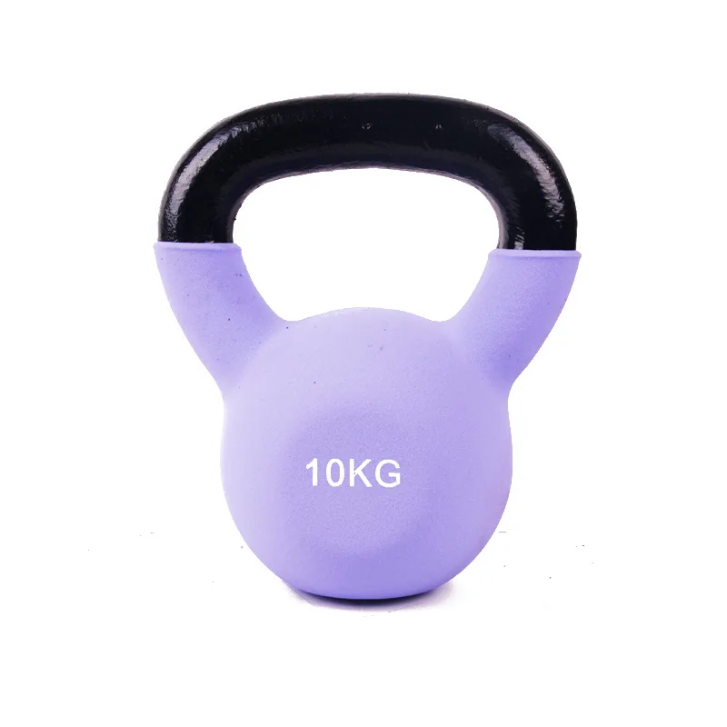 Custom logo factory price powder coated black cast iron kettlebell