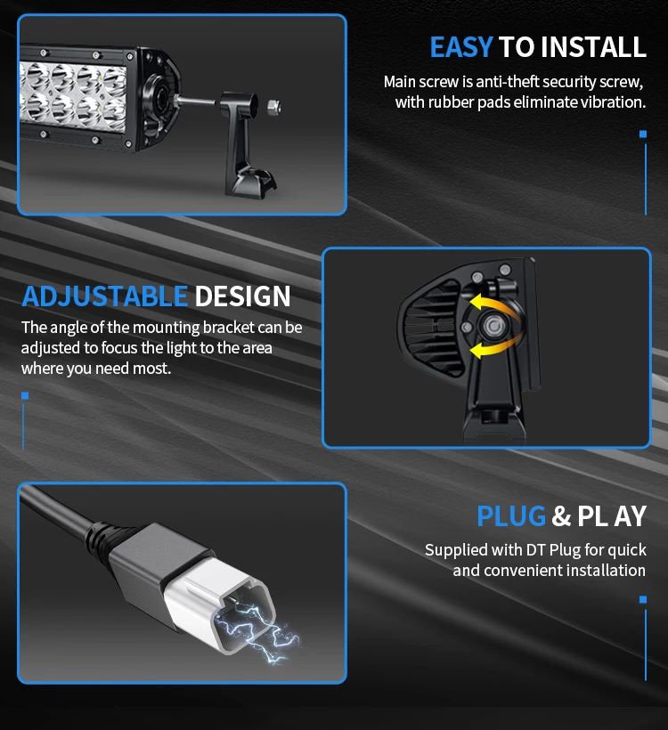 Super slim LED light bar 300W 400W 500W Combo Waterproof Curved LED Light Bar For Trucks