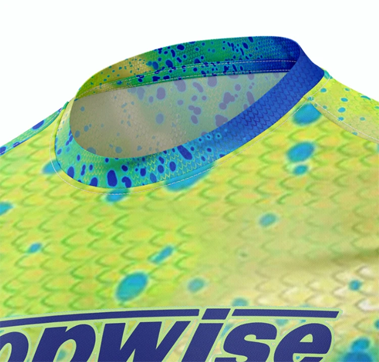Custom Upf 50 Fishing Jersey Quick Dry Polyester Spandex Fishing Clothing Printed Long Sleeve Fishing T Shirt Quick Dry