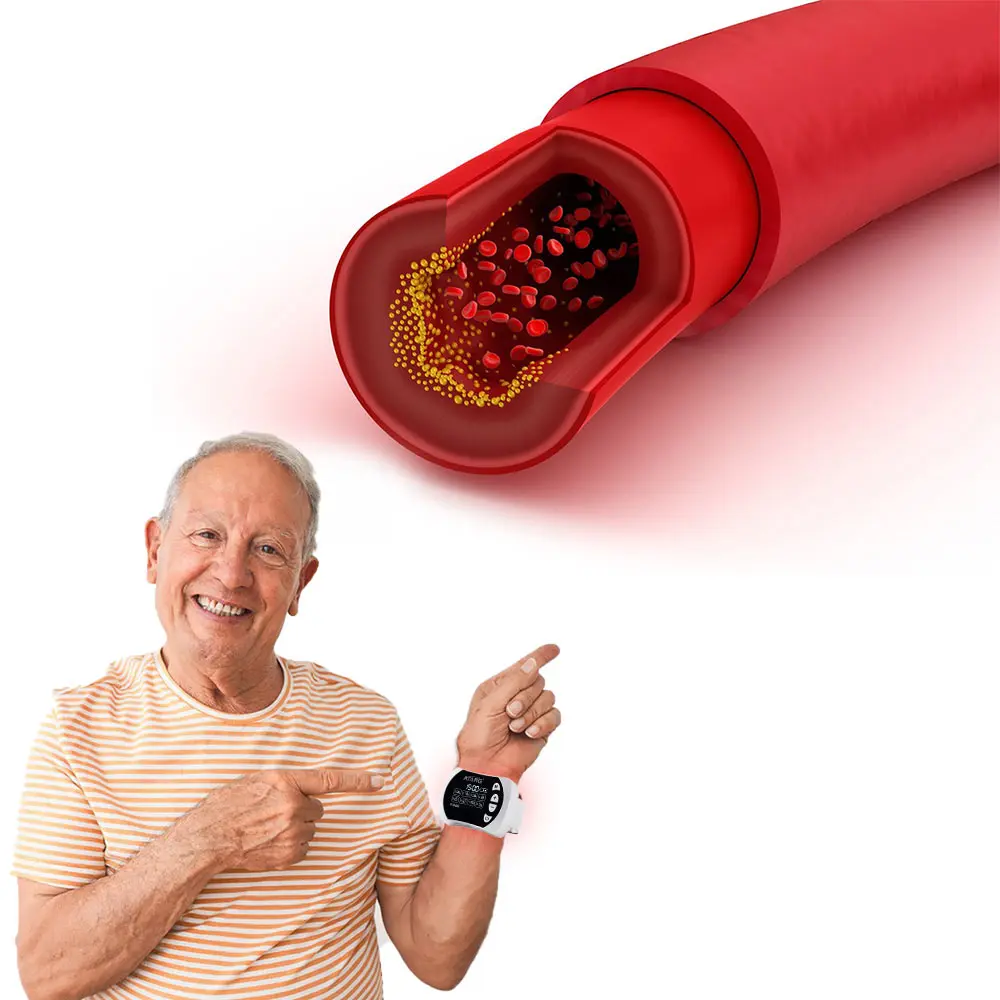 ATang Diabetes watch 650 nm LLLT Cold Laser Medical Devices Blood Glucose Balance Watch with EMS Laser Therapy Watch