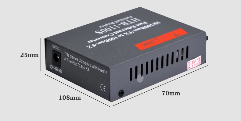 100Mbps Fiber Media Converter HTB-1100S SC Single mode Dual Fiber netlink media converter