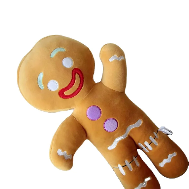 Ruunjoy Gingerbread Man Plush Toys Biscuit Plushies Cookies Man Stuffed Doll Soft Sofa Cushion Pillow Christine Decor Xmas Gift
