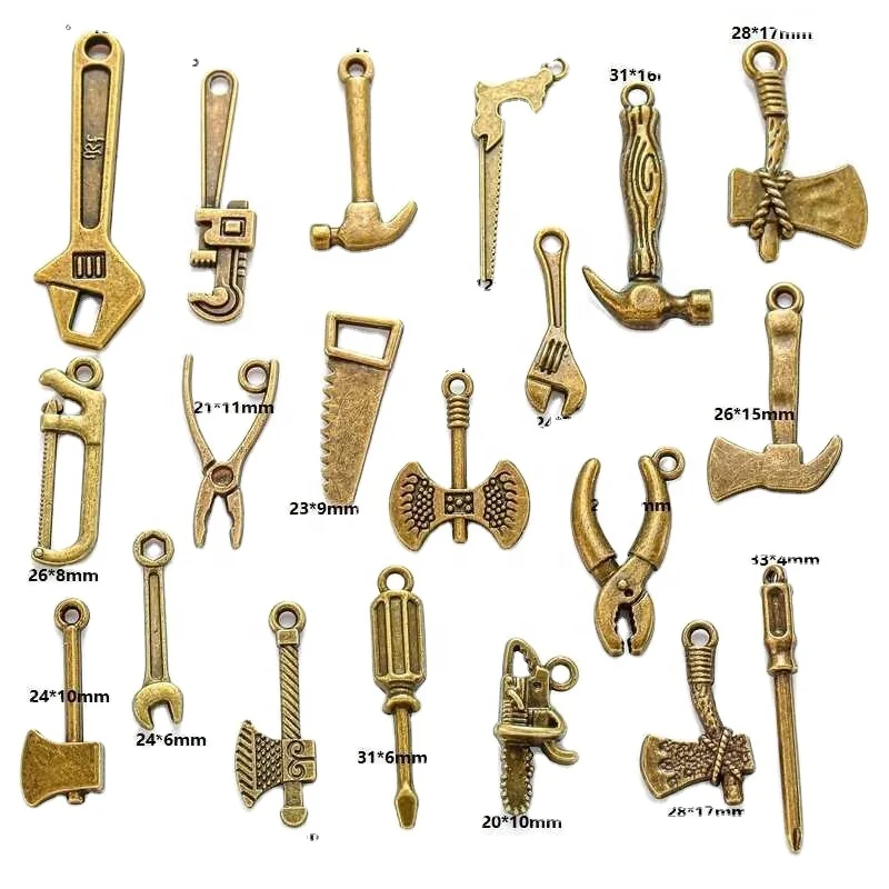 Diy аксессуары для ювелирных изделий из сплава Бытовые Инструменты Отвертки гаечные ключи топоры пилы 20 декоративные