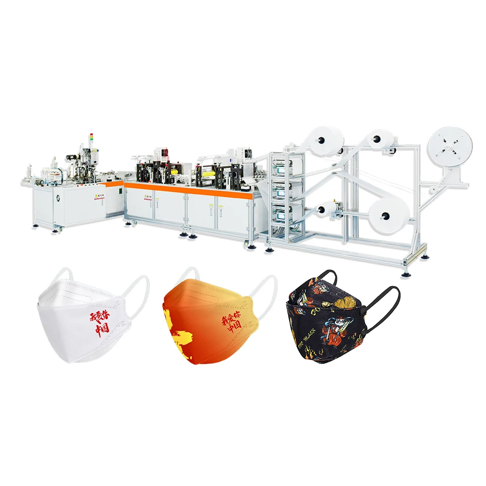 Max Speed 150 Pcs/Min Factory Full Automatic Fish Type Face Mask Making Machine