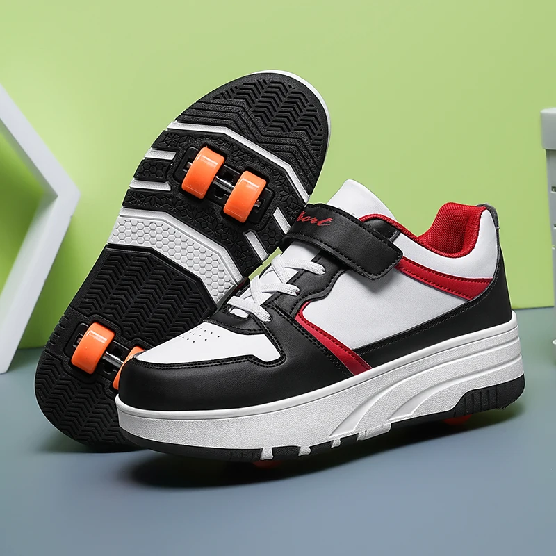 Custom Factory Double-Row Roller Skates Walk-On Kid Running Shoes for Children for Winter and Spring Seasons