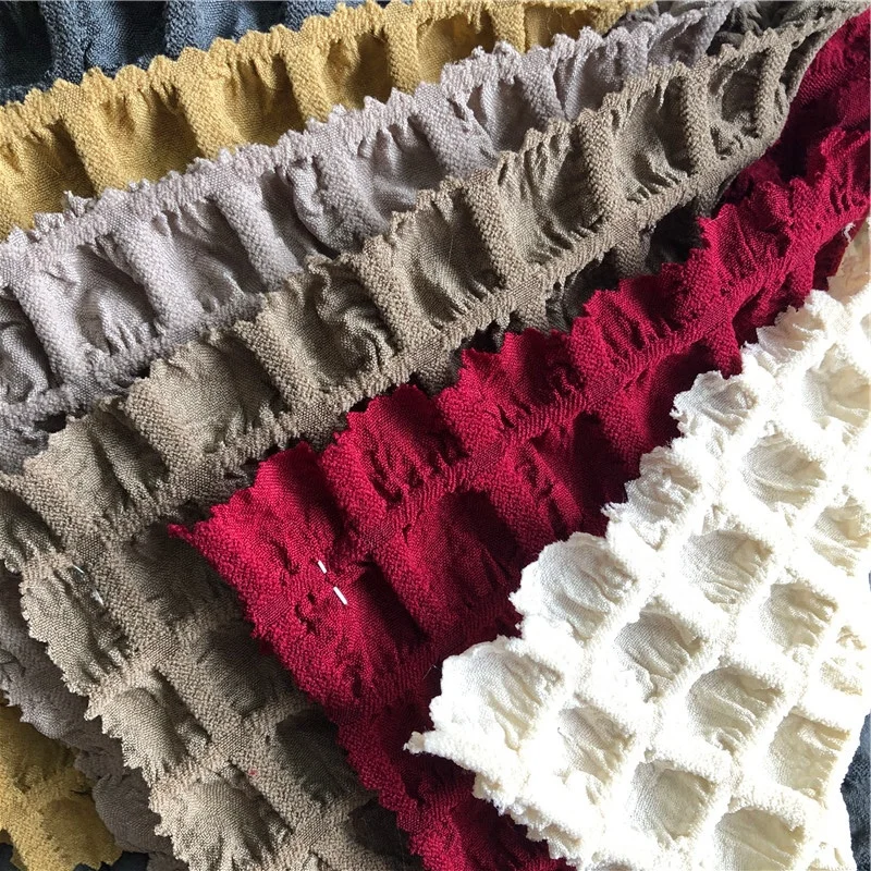 Micro touch 100%polyester spandex bubble fabric for fashion dresses