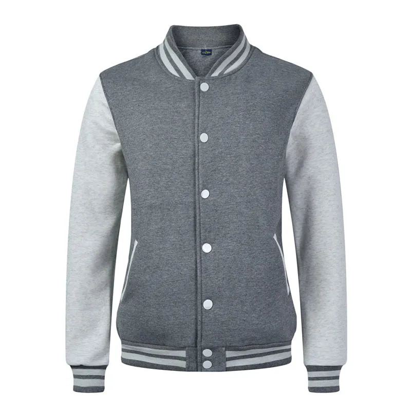 Custom Wholesale Printed Logo Blank Plain Polyester Black Boys Bomber Baseball Varsity Jackets For Men