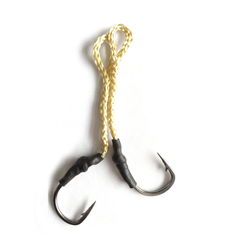 Wholesale Fishing Tackle 1/0 2/0 3/0 4/0 5/0 6/0 7/0 8/0 9/0 10/0 10827 Hook with Dyneema Line Assist Jig Hook