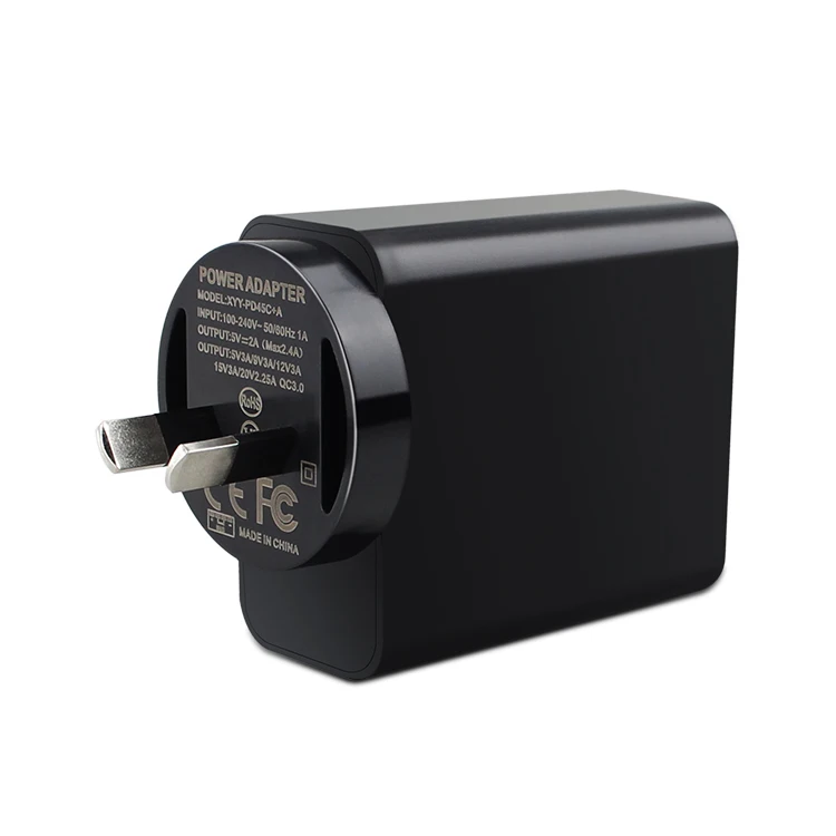  Одобрено SAA Usb Pd QC 3 0 Австралия 12 в настенный быстрый ноутбук 20 два 5 А адаптер 45 Вт Зарядное устройство Type